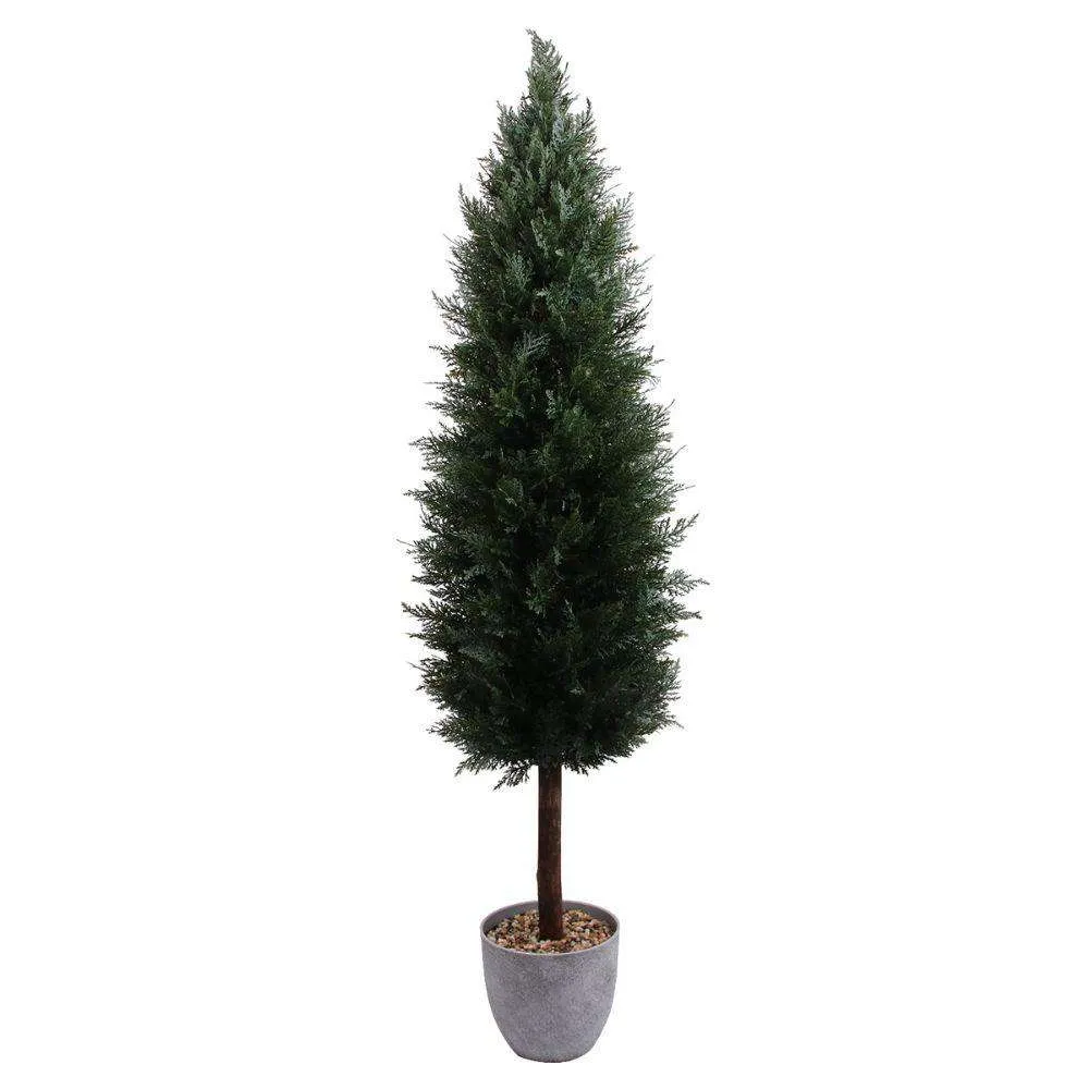 Tanaman Topiary Cedar Potted Faux (Saiz Pelbagai)