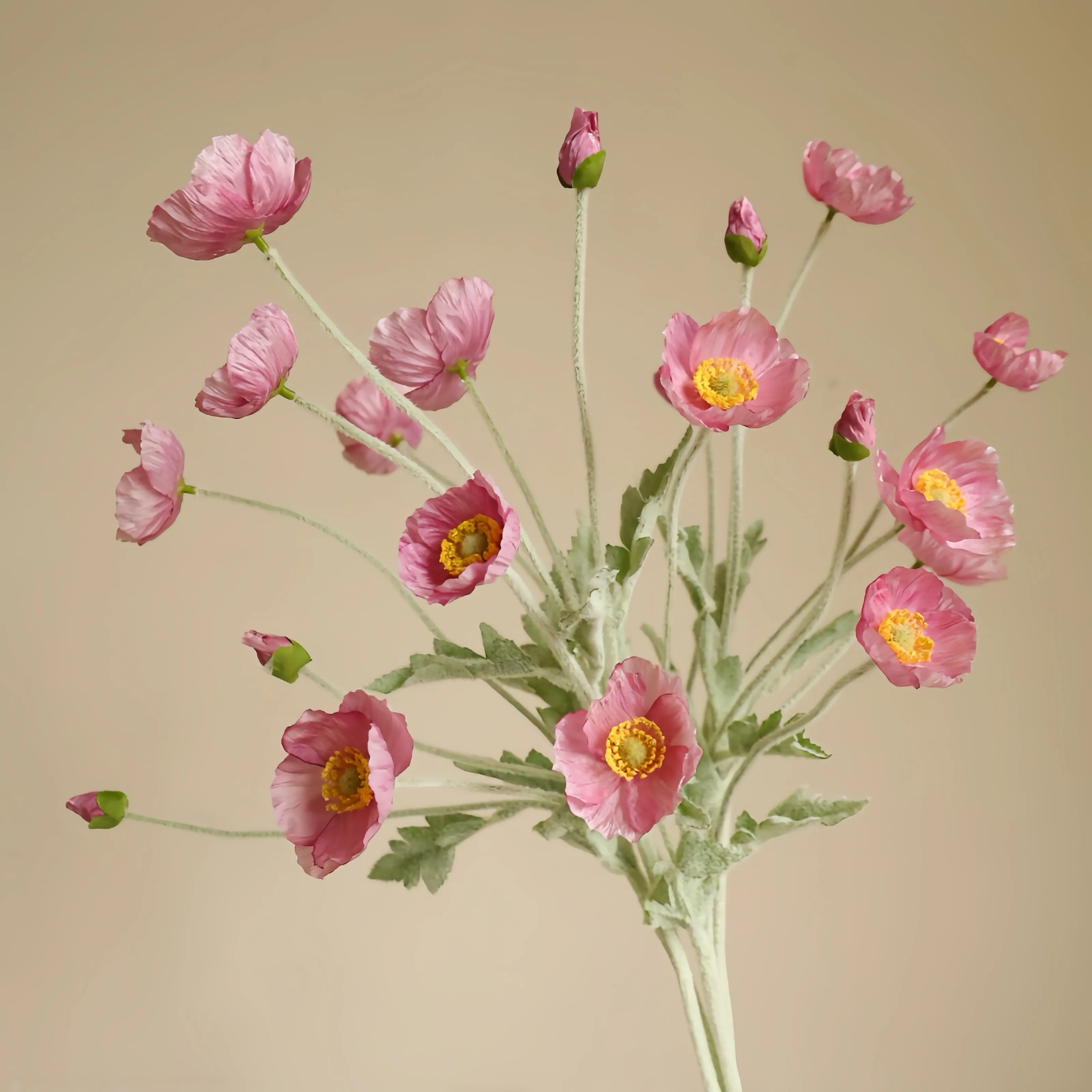 Susunan Bunga Poppy Faux