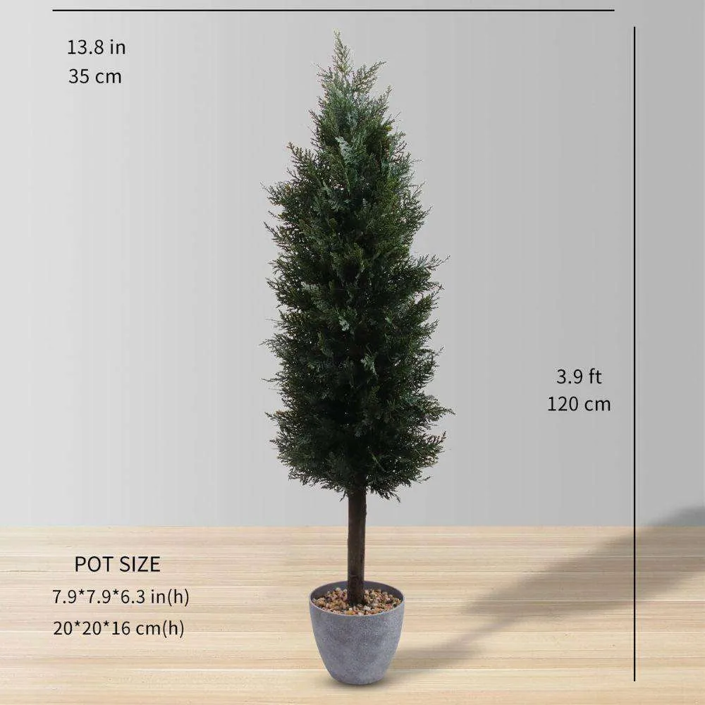 Tanaman Topiary Cedar Potted Faux (Saiz Pelbagai)