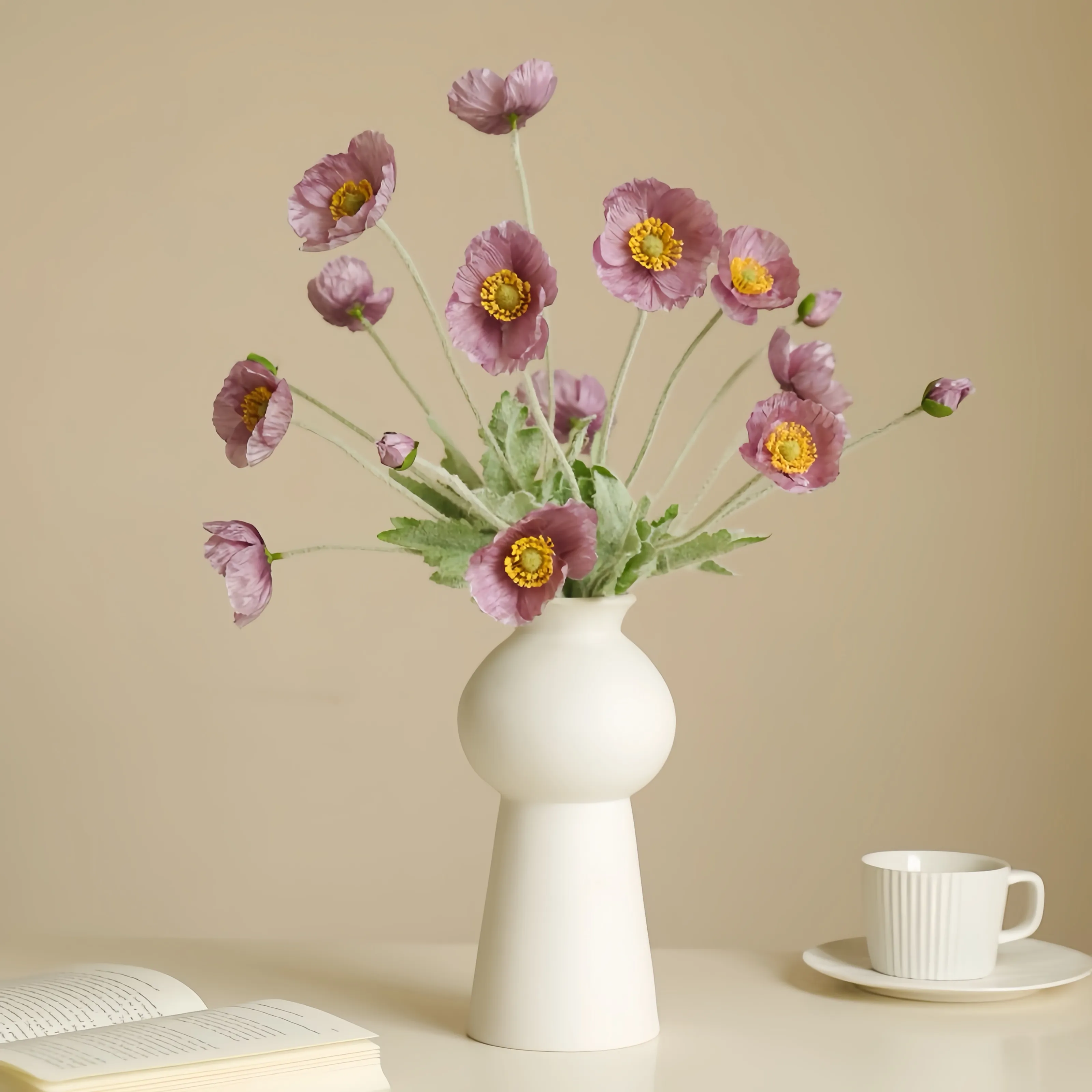 Susunan Bunga Poppy Faux
