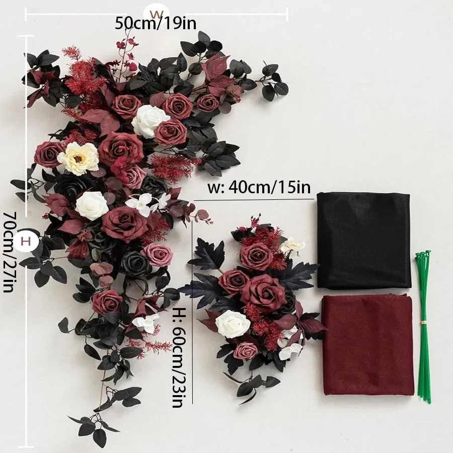 Hitam & Burgundy