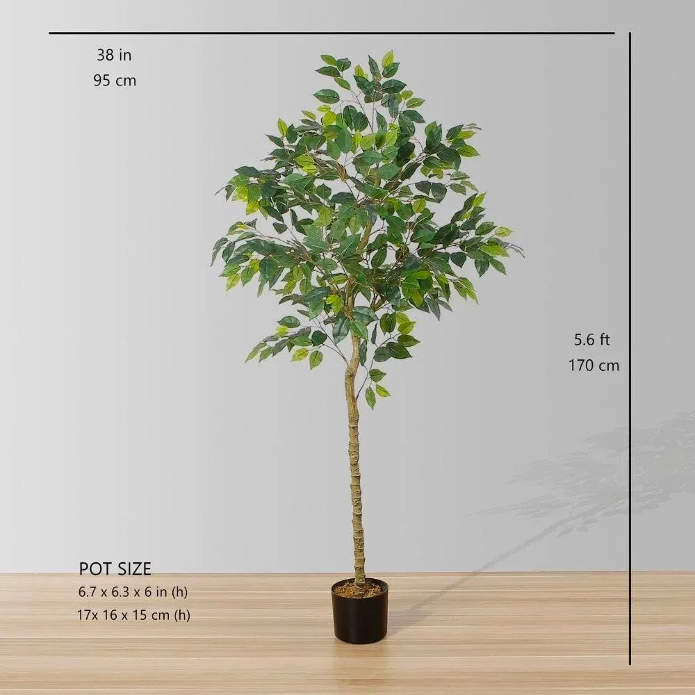 Tumbuhan pasu pokok ficus buatan (pelbagai saiz)