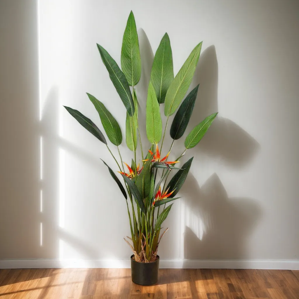 Amber Artificial Bird of Paradise Potted Plant (pelbagai saiz)
